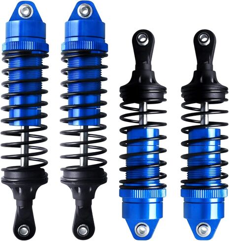 صدمات RC من الألومنيوم لـ 1/10 Traxxas Slash 4x4 2WD Rustler 4X4 VXL Shocks Stampede 4X4 Shocks Hoss 4X4 Monster Truck، الأمامي والخلفي، استبدال 5862، 4 قطع (رمادي) in Kuwait