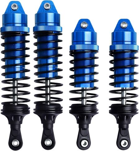 صدمات RC من الألومنيوم لـ 1/10 Traxxas Slash 4x4 2WD Rustler 4X4 VXL Shocks Stampede 4X4 Shocks Hoss 4X4 Monster Truck، الأمامي والخلفي، استبدال 5862، 4 قطع (رمادي) in Kuwait