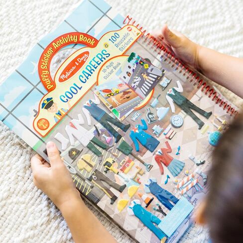 Melissa & Doug Puffy Sticker Play Set: Cool Careers Activity Book - 101 Reusable Stickers in Saudi Arabia