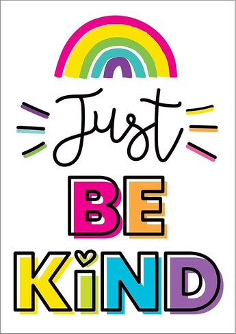 ملصق كارسون ديلوسا Kind Vibes Kindness يبدأ هنا - فن جداري ملهم، ملصق تعليمي للوحة الإعلانات، المكتب، المدرسة المنزلية، ديكور الفصل الدراسي (13.37 بوصة × 19 بوصة) in Kuwait
