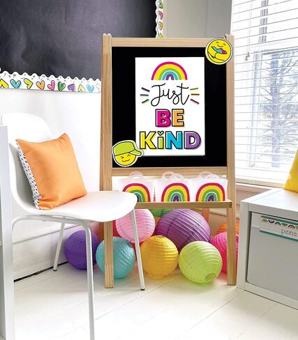 ملصق كارسون ديلوسا Kind Vibes Kindness يبدأ هنا - فن جداري ملهم، ملصق تعليمي للوحة الإعلانات، المكتب، المدرسة المنزلية، ديكور الفصل الدراسي (13.37 بوصة × 19 بوصة) in Kuwait