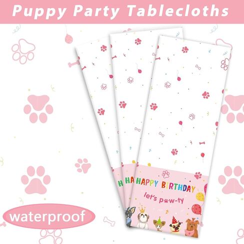 3 Pieces Pink Rose Gold Tablecloth for Rose Gold Birthday Decoration Plastic Disposable Party Table Covers for Rectangle Tables Girl Women Parties Happy Birthday Wedding Party Favors, 54 x 108 Inches in Kuwait