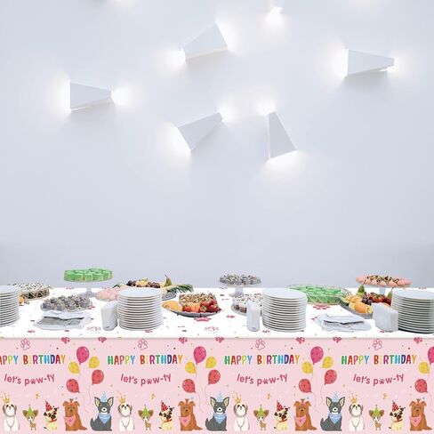 3 Pieces Pink Rose Gold Tablecloth for Rose Gold Birthday Decoration Plastic Disposable Party Table Covers for Rectangle Tables Girl Women Parties Happy Birthday Wedding Party Favors, 54 x 108 Inches in Kuwait