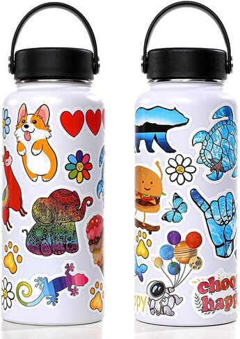 ANERZA Stickers for Water Bottles, 100 PCS Cute Reusable Waterproof Vsco Vinyl Stickers for Hydroflask Laptop Skateboard, Aesthetic Scrapbook Sticker Packs for Kids Teens Girl, Easter Basket Stuffers in Kuwait