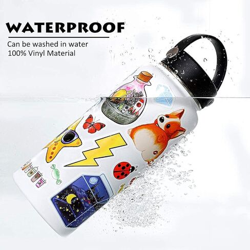 ANERZA Stickers for Water Bottles, 100 PCS Cute Reusable Waterproof Vsco Vinyl Stickers for Hydroflask Laptop Skateboard, Aesthetic Scrapbook Sticker Packs for Kids Teens Girl, Easter Basket Stuffers in Kuwait