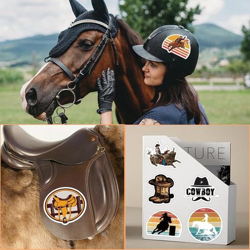 Western Stickers 51PCS Cowboys Stickers and Decals,Western Stickers for Water Bottles,Horse Stickers Pack for Teens Aldult in Kuwait