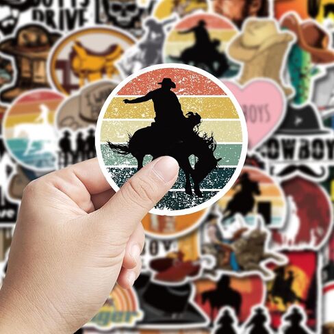Western Stickers 51PCS Cowboys Stickers and Decals,Western Stickers for Water Bottles,Horse Stickers Pack for Teens Aldult in Kuwait