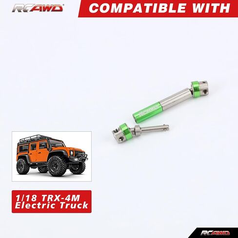 عمود محرك RCAWD TRX4M 9755 لعمود محرك CVD المركزي TRX4M 1/18 RC جزء ترقيات الزاحف باللون الأسود in Saudi Arabia