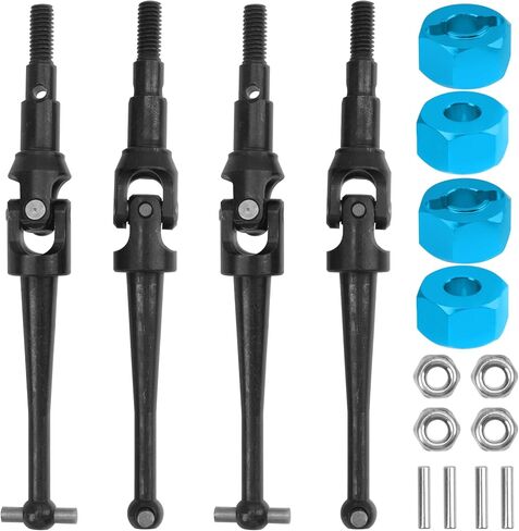 ShareGoo Steel CVD Drive Shaft Dogbone مع محول سداسي لمحور العجلات السداسي متوافق مع سيارة MJX Hyper Go 16207 16208 16209 16210 H16BM H16GT H16DR H16 1/16 RC Car (فضي) in Kuwait