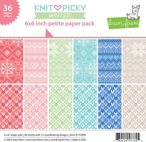 Lawn Fawn LF2990 Knit Picky Winter Petite Pack Petite Paper Pack in Saudi Arabia