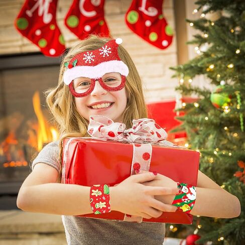 Viicoor 12 قطعة من نظارات عيد الميلاد اللامعة للحفلات مع 12 تصميمًا، وإكسسوارات زينة عيد الميلاد، نظارات تنكرية لحفلات عيد الميلاد وهدايا عيد الميلاد، هدية زينة عيد الميلاد in Kuwait