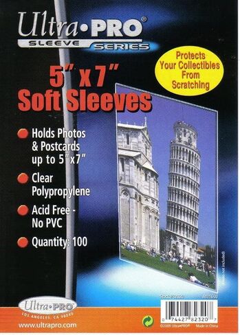 Ultra Pro 5" x 7" أكمام ناعمة (100) بطاقات تجارية أو صورة in Saudi Arabia