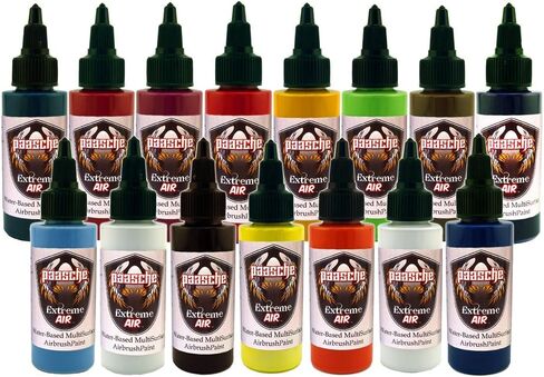 Paasche Airbrush Extreme Air Paint 20 pack - 2-Ounce Water Based Acrylic Airbrush Colors in Saudi Arabia