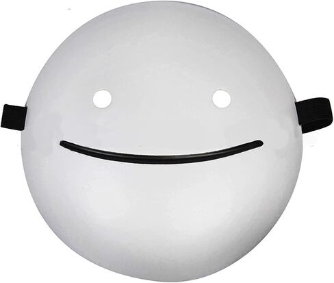 اكس جي اس قناع دريم سمايل وايت للهالوين - قناع للحفلات التنكرية، نفس النمط للفيديو الموسيقي - قناع دريم كوسبلاي (22.5 سم)، 23.5 سم in Kuwait