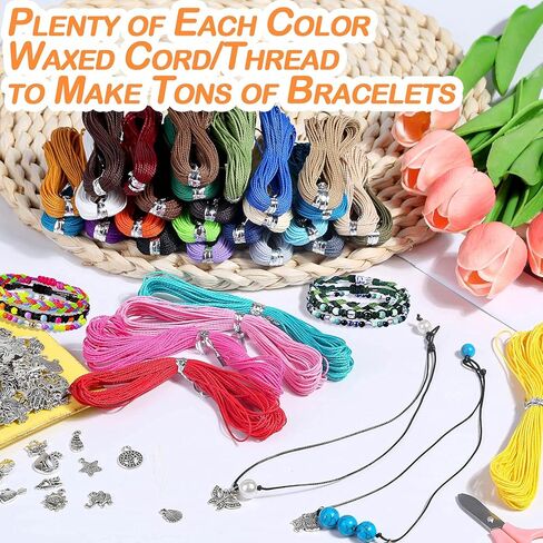 حبل بوليستر مشمع، 30 لونًا بطول 1 مم خيط شمع من القطن 328 ياردة خيط شمعي مع صناعة المجوهرات القلادات بالجملة لقلادة سوار الصداقة بنفسك in Kuwait