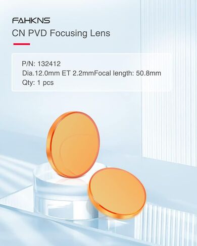 FAHKNS PVD ZnSe CO2 عدسة الليزر ضياء: 12 مللي متر/0.47 "FL50.8mm/2" T2.2mm عدسات تركيز ل CO2 النقش بالليزر قطع النقش/القاطع 30 واط-60 واط in Kuwait