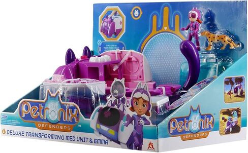 مجموعة Alpha Group Petronix Defenders Deluxe Transforming Pup-e & Matt، مجموعة لعب متحولة وشكل 3 بوصات، تتحول من كلب إلى مركبة، ألعاب أطفال للأولاد والبنات من سن 3 سنوات فما فوق in Kuwait