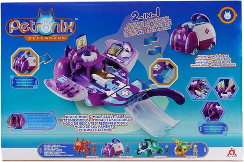 مجموعة Alpha Group Petronix Defenders Deluxe Transforming Pup-e & Matt، مجموعة لعب متحولة وشكل 3 بوصات، تتحول من كلب إلى مركبة، ألعاب أطفال للأولاد والبنات من سن 3 سنوات فما فوق in Kuwait