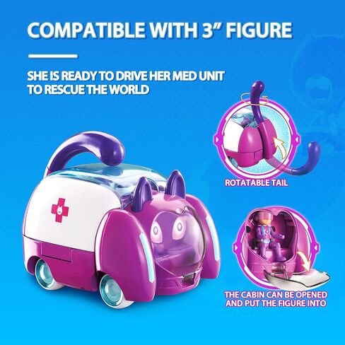 مجموعة Alpha Group Petronix Defenders Deluxe Transforming Pup-e & Matt، مجموعة لعب متحولة وشكل 3 بوصات، تتحول من كلب إلى مركبة، ألعاب أطفال للأولاد والبنات من سن 3 سنوات فما فوق in Kuwait