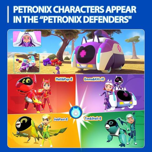 مجموعة Alpha Group Petronix Defenders Deluxe Transforming Pup-e & Matt، مجموعة لعب متحولة وشكل 3 بوصات، تتحول من كلب إلى مركبة، ألعاب أطفال للأولاد والبنات من سن 3 سنوات فما فوق in Kuwait