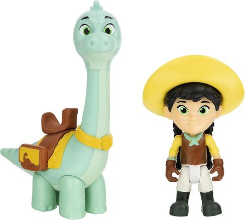 Dino Ranch 6-Figure Pack - Jon and Blitz, Min and Clover, Miguel and Tango - Three 3" Ranchers and Three 4" Dinos, Plus Fence Pieces - Toys for Kids Featuring Your Favorite Pre-Westoric Ranchers in Kuwait