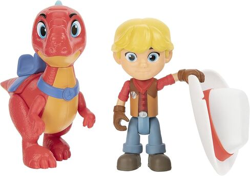 Dino Ranch 6-Figure Pack - Jon and Blitz, Min and Clover, Miguel and Tango - Three 3" Ranchers and Three 4" Dinos, Plus Fence Pieces - Toys for Kids Featuring Your Favorite Pre-Westoric Ranchers in Kuwait