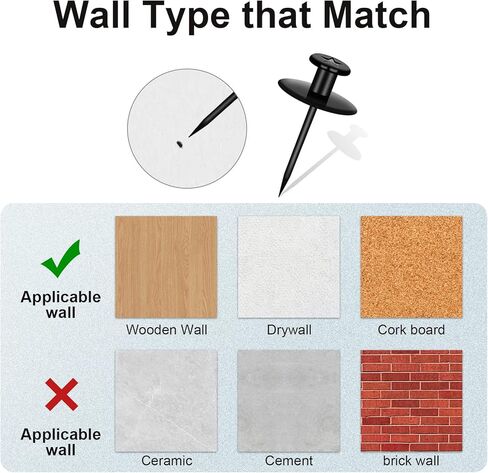 مسامير تعليق للصور، 40 قطعة، شماعات صور مزدوجة الراس خطافات بدبوس ضغط، ادوات تعليق الصور للمنزل والمكتب وديكورات الصور (اسود، ذهبي، فضي) in Kuwait