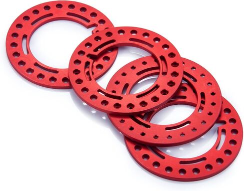 RC-Hub 4 قطع معدنية 2.2 بوصة حلقة Beadlock بديلة لسيارة 1/10 المحورية الشبح 90018 TRX-4 RC الزاحف (أحمر) in Kuwait
