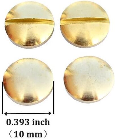 DGOL 30 Sets Brass Chicago Screws Posts Arc Head Backscrews Binding Rivets with Install Hole Punch (0.158 inch) in Kuwait