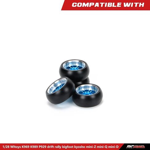 إطار الانجراف الكلاسيكي لعجلة حافة سبيكة RCAWD 4X لسيارة Rc Hobby Model Car 1/28 Wltoys K969 K989 P929 Drift Rally Kyosho Mini-Z Mini-Q Mini-D (أحمر) in Kuwait