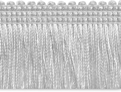 Trims by the Yard 5 Yards of Ellaria Cut Brush Fringe Trim, White in Saudi Arabia