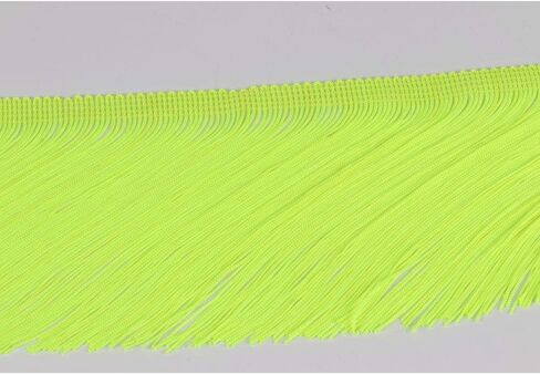 Heartwish268 ذات شراشيب من الدانتيل وألياف البوليستر وشرابة 6 بوصات عرض 10 ياردة طول للملابس إكسسوارات فستان الزفاف اللاتينية DIY مظلة ديكور أسود أبيض أحمر (أصفر متوهج) in Kuwait