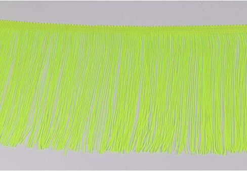 Heartwish268 ذات شراشيب من الدانتيل وألياف البوليستر وشرابة 6 بوصات عرض 10 ياردة طول للملابس إكسسوارات فستان الزفاف اللاتينية DIY مظلة ديكور أسود أبيض أحمر (أصفر متوهج) in Kuwait