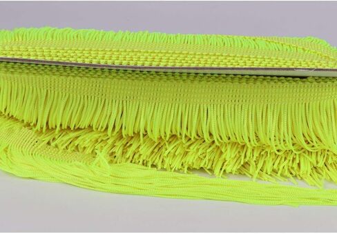 Heartwish268 ذات شراشيب من الدانتيل وألياف البوليستر وشرابة 6 بوصات عرض 10 ياردة طول للملابس إكسسوارات فستان الزفاف اللاتينية DIY مظلة ديكور أسود أبيض أحمر (أصفر متوهج) in Kuwait