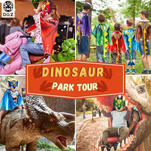 D.Q.Z Toddlers Dinosaur-Dragon-Wings Costume for Kids with Mask, Dino Cape Boys Dress Up Birthday Party Toys Gifts in Saudi Arabia