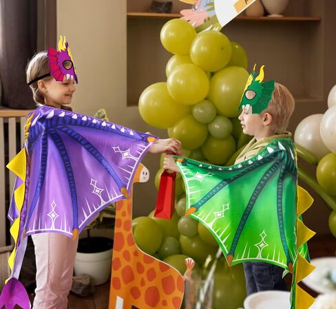 D.Q.Z Toddlers Dinosaur-Dragon-Wings Costume for Kids with Mask, Dino Cape Boys Dress Up Birthday Party Toys Gifts in Saudi Arabia