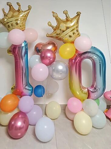 2 عدد بالون أزرق عدد كبير بالونات 40 بوصة عدة لزينة حفلة عيد ميلاد سعيد احباط مايلر هيليوم استحمام الطفل in Saudi Arabia