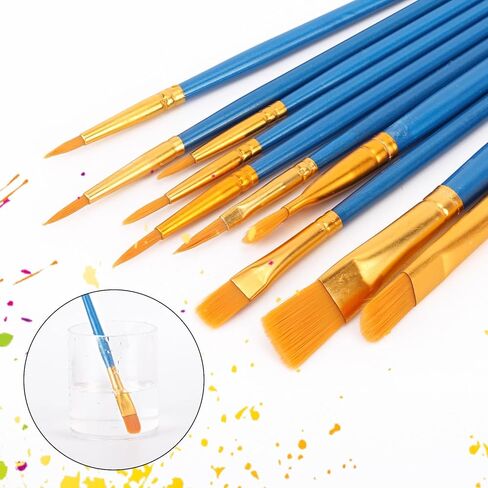 مجموعة فرش طلاء فنية مكونة من 100 قطعة، فرشاة صغيرة تفصيلية، فرشاة طلاء بالألوان المائية الزيتية، فرش رسم فنية للرسم الأكريليك، قماش صخري لوجه الجسم، مستلزمات الحرف الفنية للرسم للأطفال البالغين in Kuwait