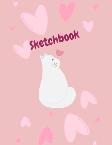Purrfectly Artistic: Cat Lover's Sketchbook: Cute Kawaii Cat Cover Sketchbook for Creatives Large Sketch book and Notebook for Girls and Artist Kids ... Sketching or Doodling, 110 Pages of "8.5x11". in Saudi Arabia