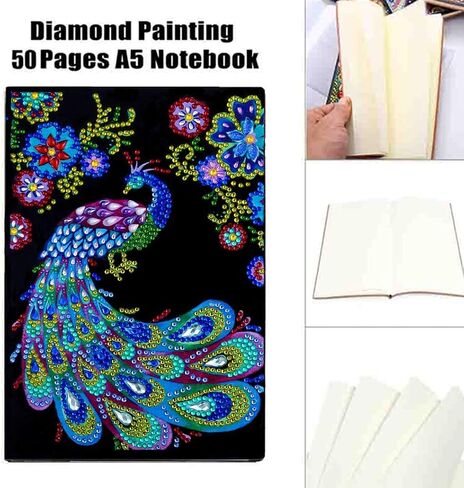 Yobeyi Diamond Painting Notebook Daily Plan Book Journal for Journaling Writing Note Embroidery Diamond Cross Stitch Craft Christmas Gifts-64 Sheets A5 /5.6X8.1inch (Mary) in Saudi Arabia