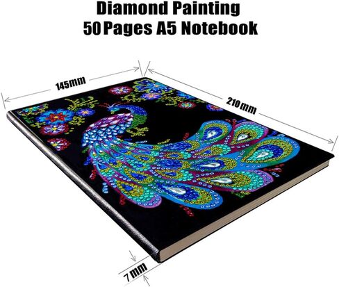 Yobeyi Diamond Painting Notebook Daily Plan Book Journal for Journaling Writing Note Embroidery Diamond Cross Stitch Craft Christmas Gifts-64 Sheets A5 /5.6X8.1inch (Mary) in Saudi Arabia