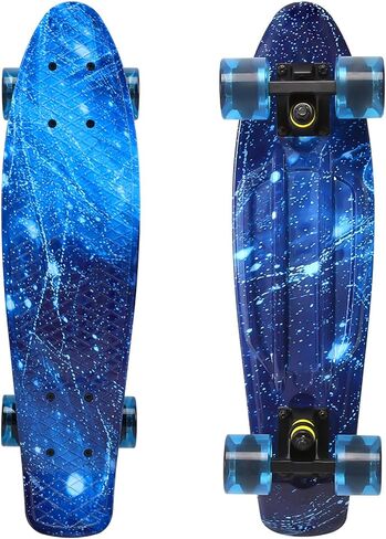 ChromeWheels Skateboards 22 inch Complete Skateboard Deck Mini Cruiser for Kids Boys Girls Youths Beginners in Kuwait