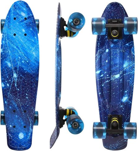 ChromeWheels Skateboards 22 inch Complete Skateboard Deck Mini Cruiser for Kids Boys Girls Youths Beginners in Kuwait