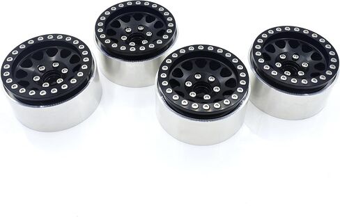 رافلوت RC الحافات 1.9 بوصة Beadlock RC عجلة ريم مجموعة محور العجلة لـ 1/10 RC الزاحف المحوري SCX10 SCX10 II 90046 SCX10 III AXI03007 TRX4 D90 12 مم سداسي in Kuwait