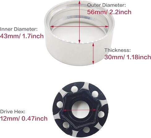 رافلوت RC الحافات 1.9 بوصة Beadlock RC عجلة ريم مجموعة محور العجلة لـ 1/10 RC الزاحف المحوري SCX10 SCX10 II 90046 SCX10 III AXI03007 TRX4 D90 12 مم سداسي in Kuwait
