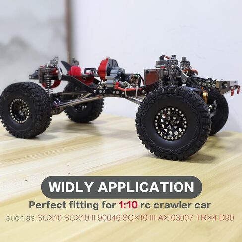 رافلوت RC الحافات 1.9 بوصة Beadlock RC عجلة ريم مجموعة محور العجلة لـ 1/10 RC الزاحف المحوري SCX10 SCX10 II 90046 SCX10 III AXI03007 TRX4 D90 12 مم سداسي in Kuwait