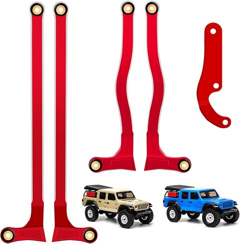 McCue RC Praying Mantis Link Tucked Inward Links High Clearance Links for Axial 1/24 SCX24 Gladiator AXI00005 RC Crawler Upgrade Parts - 5 PCS (Red) in Kuwait
