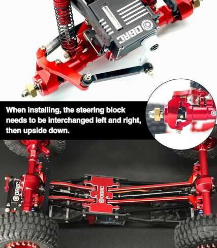 McCue RC Praying Mantis Link Tucked Inward Links High Clearance Links for Axial 1/24 SCX24 Gladiator AXI00005 RC Crawler Upgrade Parts - 5 PCS (Red) in Kuwait