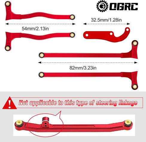 McCue RC Praying Mantis Link Tucked Inward Links High Clearance Links for Axial 1/24 SCX24 Gladiator AXI00005 RC Crawler Upgrade Parts - 5 PCS (Red) in Kuwait