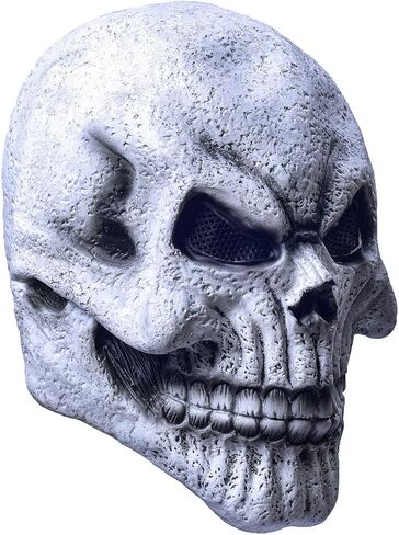 LEKA NEIL Skull Mask Creepy Halloween Full Head Skull Mask with Moving Jaw Scary Latex Helmet with Movable Mouth in Kuwait